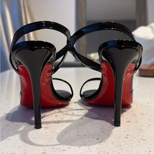 Christian Louboutin Black and Red Rosa Z 80 mm heels (3 inch) US size 7.5.